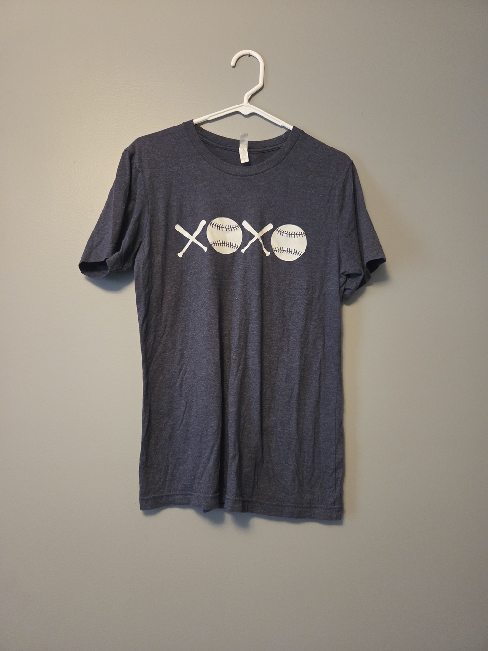 Unisex Navy Blue Baseball Graphic Tee